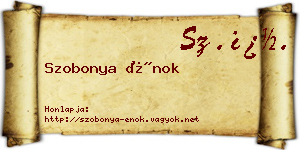 Szobonya Énok névjegykártya